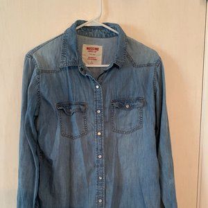 Washed Jean Button Down